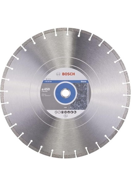 Stone Için Elmas Kesim Diski Standartı, 450 x 25,40 x 3,6 x 10 Mm, 2608602605