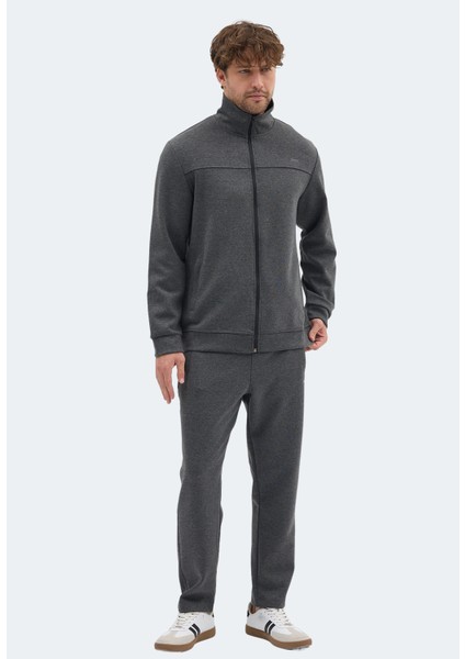 Order In Erkek Fermuarlı Dik Yaka Cepli Bej Eşofman Takımı