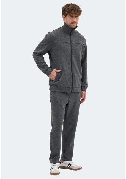 Order In Erkek Fermuarlı Dik Yaka Cepli Bej Eşofman Takımı