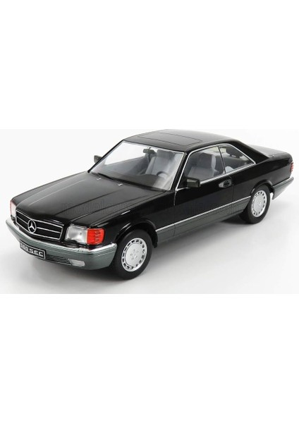Kkscale 1:18 Mercedes-Benz 560 Sec – C126 1985 Siyah - Limited Edition 1000 Pcs- Synoverse Kitap Hediyeli