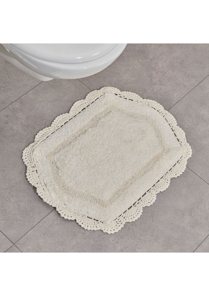 Soft Lace 2'li Banyo Paspası - Ekru - 40X60 cm + 60X90 cm fiyatları