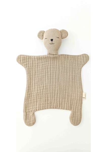 Kum Beji AYICIK%100 Pamuklu 8 Katlı Müslin Uyku Arkadaşı/ Bebek Hediyelik / Oyuncak