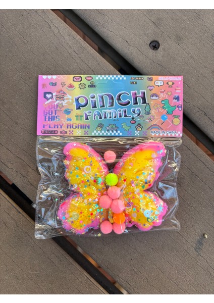 Kelebek Figürlü Moj Moj Taba Squishy Yumuşak Oyuncak