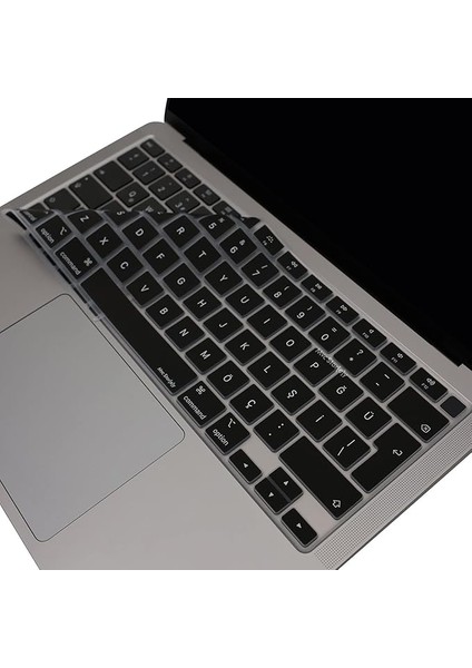 Macbook Air M1 13INÇ Klavye Koruyucu Türkçe Q A2179 A2337 ile Uyumlu Siyah