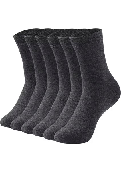 6’lı Erkek Pamuklu Düz Uzun Çorap – Ter ve Koku Önleyici