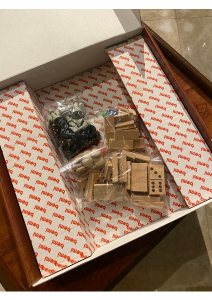 4 Oyun 1 Arada Ahşap Set Dama-Satranç-Domino-Koridor fırsatları