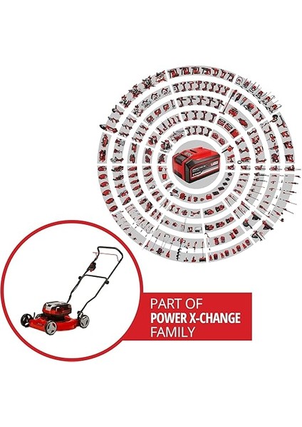 Akülü Çim Biçme Makinesi Ge-Cm 36/48 Li M-Solo Power X-Change (36 V, 48 cm Kesme Genişliği, 1000 M²'ye Kadar, Kömürsüz, Malçlama Fonksiyonlu, 30-75 mm Kesme Yüksekliği) - 3413054 fiyatları