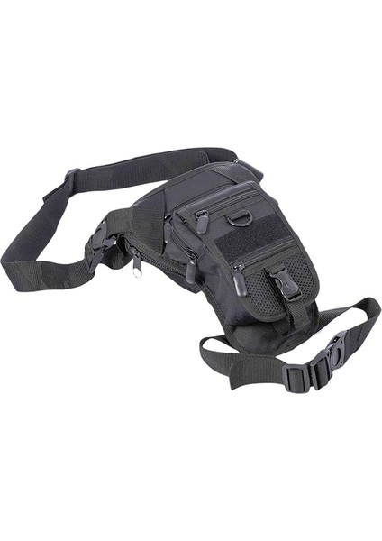 Siyah Özel Bölmeli Silah Taşıma Bel ve Bacak Çantası