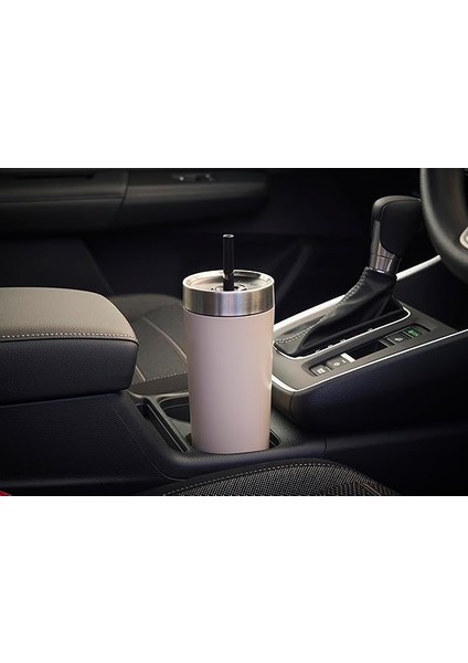 Unisex Adult No-Spill Tumbler Yalıtımlı Su Şişesi, Pipetli, Kahverengi, 720 ml fırsatları