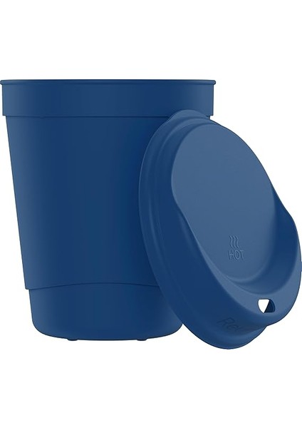 Reusable Cup/tekrar Kullanılabilir Kapaklı Kahve Kupası/taşınabilir Sert Plastik Bardak - 3'lü Lacivert Renk- 300ML / Yıkanabilir/bpa &amp; Bps Içermez indirimleri