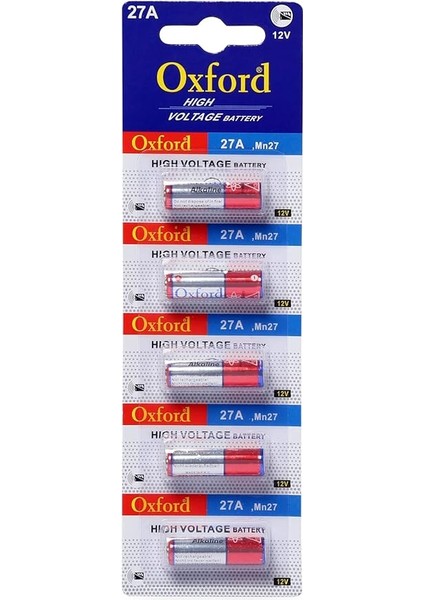 27A MN27 V27A V27GA 12 Volt Alkalin Uzaktan Kumanda Pili 5’li Paket