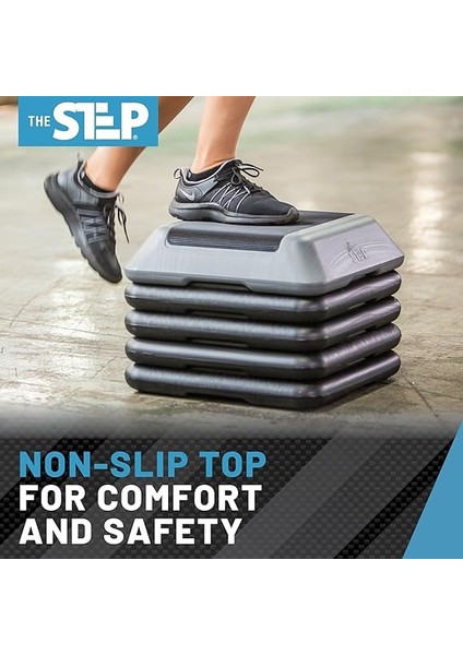 Step 4 Kademeli Ayarlanabilir Step Tahtası, Yüksek Aerobik Platformu, Evde Spor Salonu Egzersiz Ekipmanları, Abd’de Üretilmiş Fitness Egzersiz Ekipmanları fırsatları