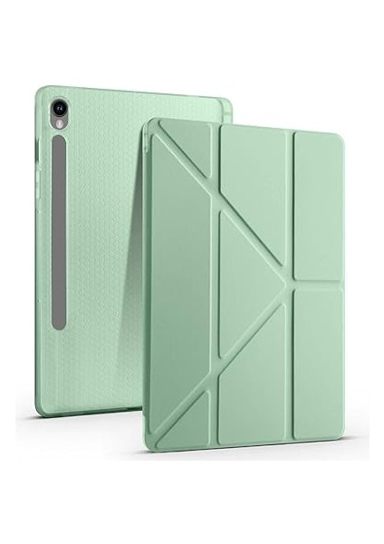 Samsung Galaxy Tab S9 Fe ile Uyumlu Kılıf Tri Folding Silikon Kalem Bölmeli Katlanabilir Standlı Pu Deri Yumuşak Kapak, Tablet Kılıfı [kalem Alanı, Akıllı Kapak, Uyku Modlu] - Mor fırsatları