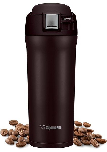 SM-YAF48-TD Termos Bardak Matara, Paslanmaz Çelik, 0.48 L, 6 Saat Sıcak &amp; Soğuk, Unisex, Koyu Kahve