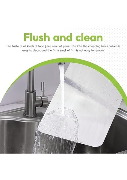 Paslanmaz Çelik Kesme Tahtası Mutfak Piknik Için Inox 304 Kalite Antibakteriyel Küf Tutmaz Sunumluk Kolaytemizlenir Tepsiet Sebze Meyve Doğrama Tahtası Lüks Kesme Matı 24 * 15CM fırsatları