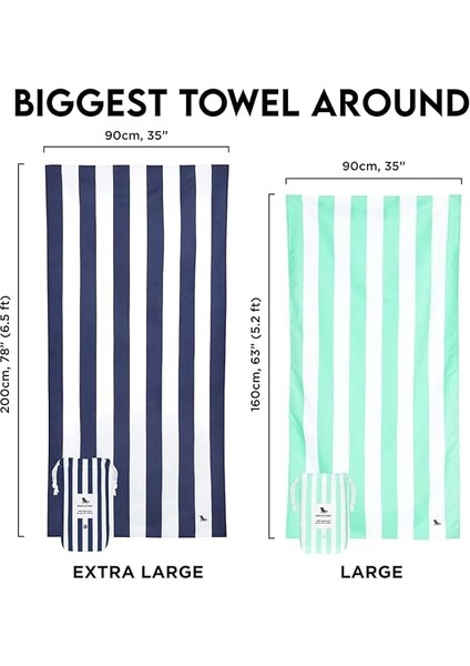 &amp; Bay Plaj Havlusu - Hızlı Kuruma, Kumsuz - Kompakt, Hafif - %100 Geri Dönüştürülmüş - Çanta Içerir - Cabana - Ipanema Turuncu - Büyük (160X90CM, 63X35) fırsatları