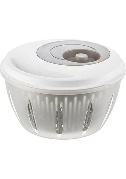 Pratik Salata Kurutucu, Sebze Yeşillik Marul Yıkama ve Kurutma Kabı Leğen Şeklinde Çevirmeli (Beyaz-Gri) fiyatları