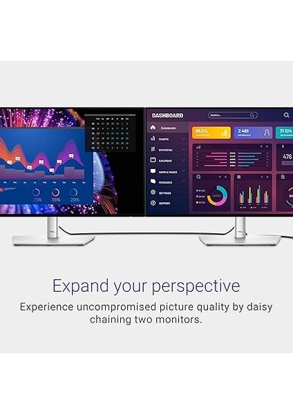 Ultrasharp Monitör 27 Inç 2560X1440 Qhd, IPS Black Technology 16:9 5ms 120Hz 2xdp HDMI Type-C 2 x Thunderbolttm 4 Port Antı-Glare Heıght Tılt Swıvel Pıvot Vesa Hub, U2724DE fırsatları