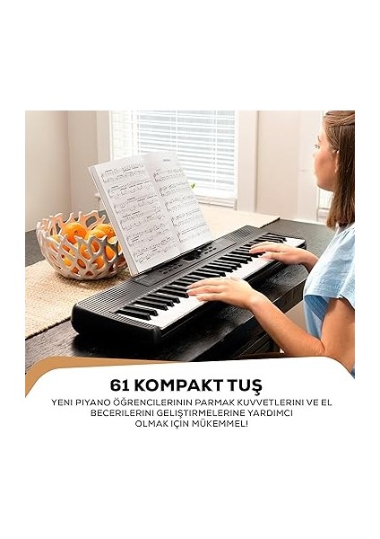 Melody 61 Başlangıç Seviyesi Piyano Klavye 61 Tuş, Hoparlör, Tablet/nota Standı, 300 Ses ve Müzik Dersleri ile Birlikte fırsatları