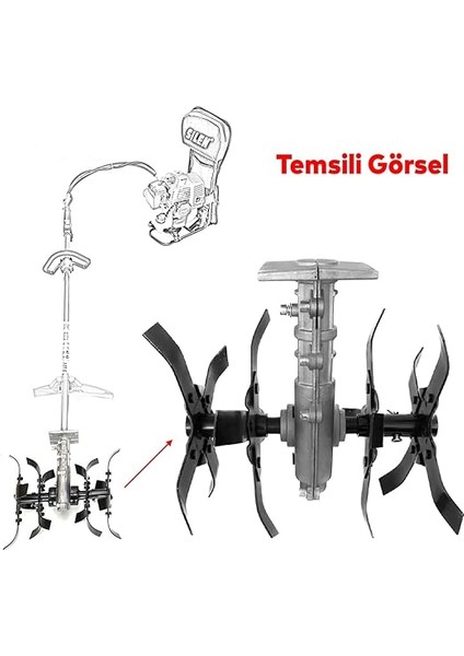 Tırpan Yedek Çapa Aparatı Bıçağı Mtp2 Toprak Işleme Belleme Çapalama 9 Diş 26 mm Uyumlu fiyatları