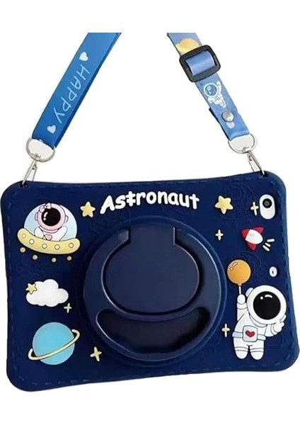 Astronot Kılıf Silikon Standlı Darbe Korumalı Eğlenceli Çocuk Kılıf 10.5 Inç Lacivert Samsung Galaxy Tab A8 2021 X200 X205 ile Uyumlu Ürün fiyatları