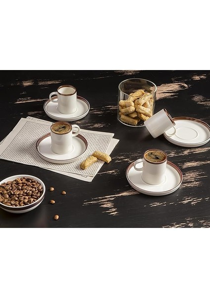 Chopin Bakır 4 Kişilik Kahve Takımı 85CC