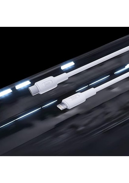 27W USB Type-C To Lightning iPhone iPad Silikon Hızlı Şarj ve Data Kablosu Beyaz 2 Metre modelleri