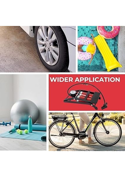 Çift Silindir Ayak Lastik Pompası - Araba Bisiklet Motosiklet Top Şişme Yatak fırsatları