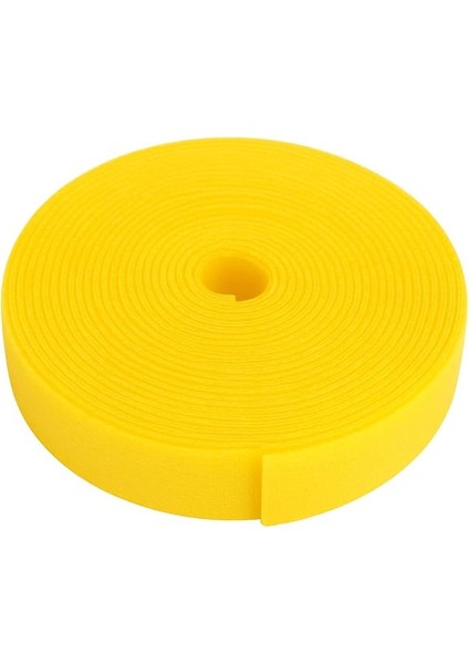 Cırt Cırt Sabitleyici Kablo Düzenleyici - 5 Metre x 1cm | Kolay Kullanım, Bahçe ve Ev Için Pratik Çözüm (Sarı)