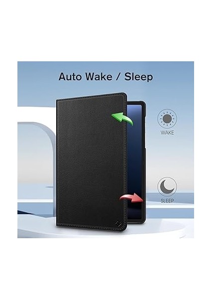 Samsung Galaxy Tablet Kılıfı Yatay ve Dikey Standlı 360 Derece Döner Tablet Kılıfı (Siyah, Galaxy Tab S9 Fe Plus) fırsatları