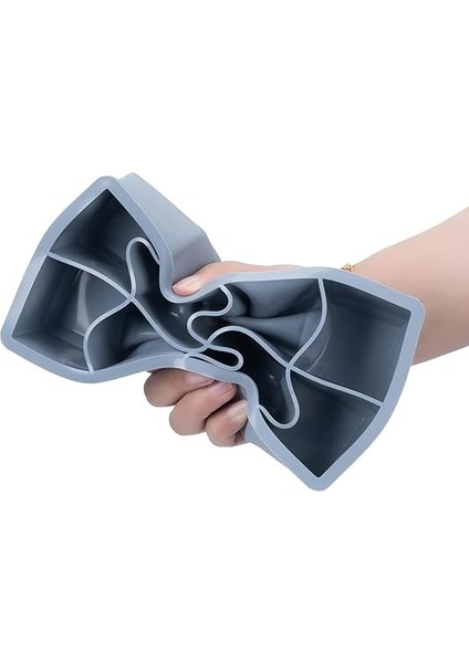 Chef Kapaklı Silikon Buz Kalıbı - Bpa Içermeyen, Viski ve Kokteyller Için Büyük Buz Kalıpları, 2 Inç Büyük Buz Küpleri Yapmak Için Kolayca Çıkarılabilen Silikon Buz Kalıbı, Gri fırsatları