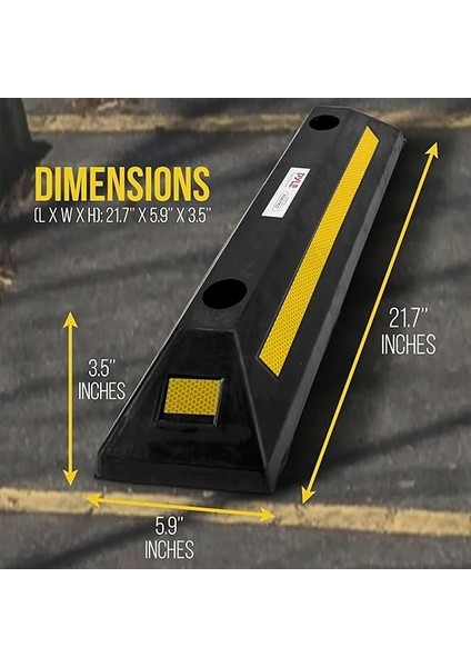 Araba Tekerlek Takozu, Karavan Takozu, Tekerlek Durdurucu, Park Güvenliği Için. 2 Adet Ağır Hizmet Tipi Lastik Araç Durdurucu, Otomobil, Kamyonet, Kamyon, Otobüs, Römork, Karavan, Forklift, Park fiyatları