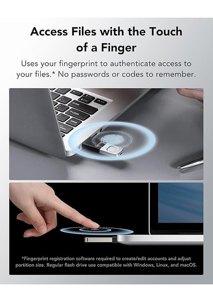 Jumpdrive Fingerprint F35 Pro 64 GB USB 3.0 Flash Sürücü, 300 Mb/s'ye Kadar OKUMA/150 Mb/s Yazma, USB Bellek, 10 Parmak Izi Kimliğine Izin Verilir, Bellek Çubuğu, Pc/laptop (LJDF35P064G-RNBNG) modelleri