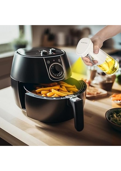 240ML Yağ Zeytinyağı Püskürtücü, Airfryer Sprey Şişesi, Cam Yağ Spreyi, Hava Fritözü Için Yağlık, Barbekü, Salata, Pişirme, Izgara Mutfak Aletleri, Yağdanlık (Beyaz) fırsatları