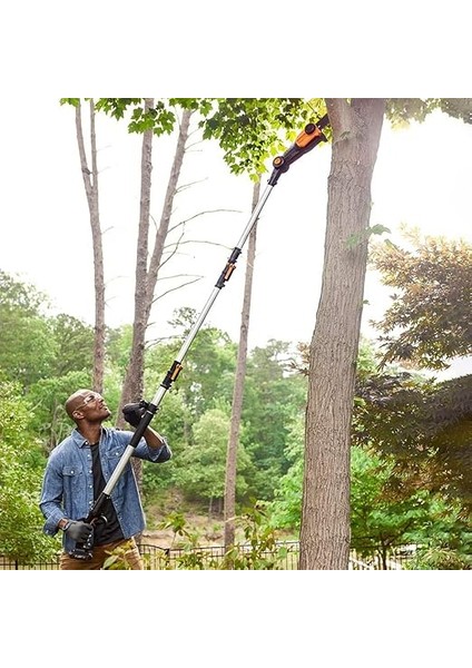 WG349E 20VOLT 2.0AH Li-Ion Tek Akülü 20CM Profesyonel Teleskobik Saplı Açı Ayarlı Zincirli Dal Budama modelleri