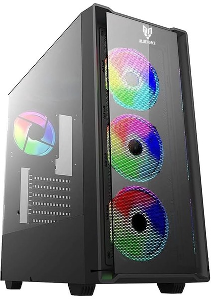 Phoenix 4* Rgb Fanlı Atx-Mini Atx Itx Uyumlu Mid Tower Gaming Oyuncu Bilgisayar Kasası Psu'suz