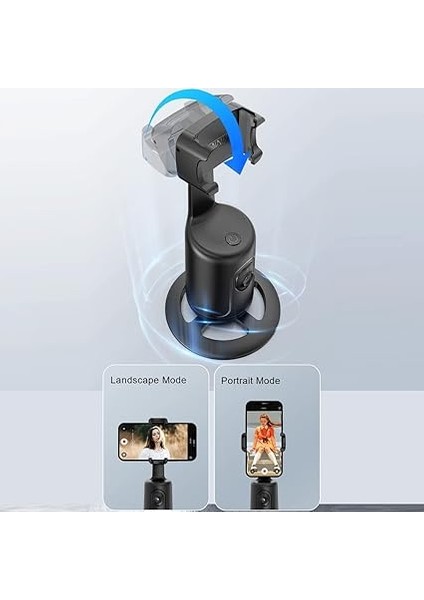 P01 360° Hareket Algılayıcı Sensörlü Akıllı Çekim Selfie Video Takip Tripodu Gimbal Telefon Tutucu Vlog Tripod indirimleri