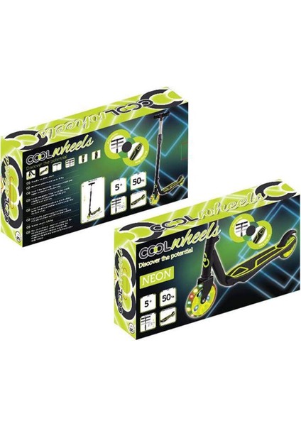Wheels 2 Tekerlekli Işıklı Scooter Neon Sarı fiyatları