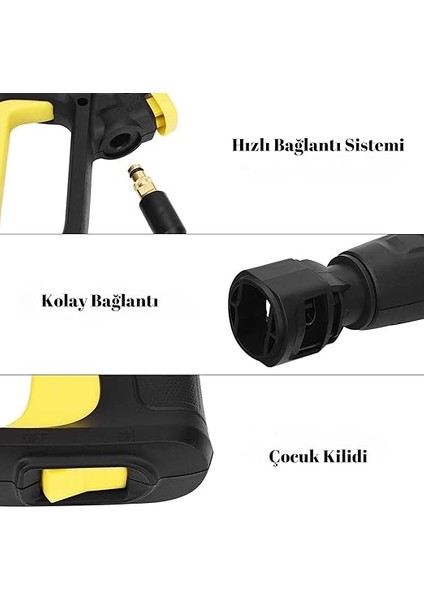 K Serisi Basınçlı Yıkama Makinesi Için Tetikli Püskürtme Tabancası ve Nozullu Püskürtme Ucu, K2 K3 K4 K5 K6 K7 Uyumlu modelleri