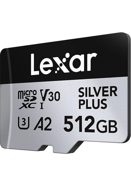 512 GB Profesyonel Silver Plus Microsdxc Hafıza Kartı W/sd Adaptör, Uhs-I, C10, U3, V30, Full-Hd ve 4K Video, 205/150 Mb/s'ye Kadar Okuma/yazma, Videografçılar, Oyuncular (LMSSIPL512G-BNANU) fırsatları