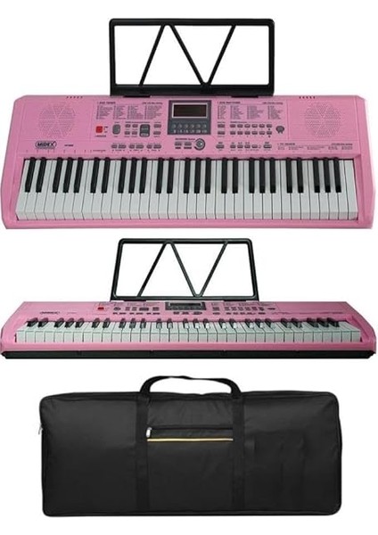 PS-1800PK-H 61 Tuşlu Kaliteli Pembe Org Dijital Ekranlı Kulaklık Çanta Notalık Adaptör Sticker Metod fiyatları