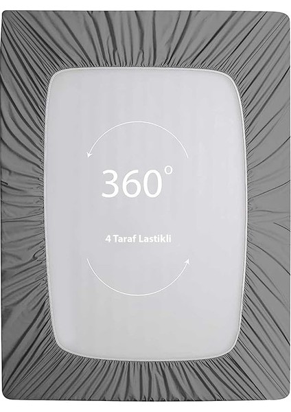 | Jersey |%100 Doğal Pamuklu Tek/çift Kişilik Lastikli Çarşaf Gri indirimleri