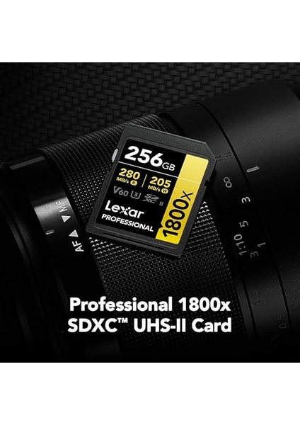 Prof 256GB 1800X Sdxc Uhs-Iı 270MB/S Read 180MB/S Write C10 V60 U3 fırsatları