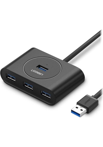 USB 3.0 4 Portlu Hub Çoklayıcı Siyah 50 cm