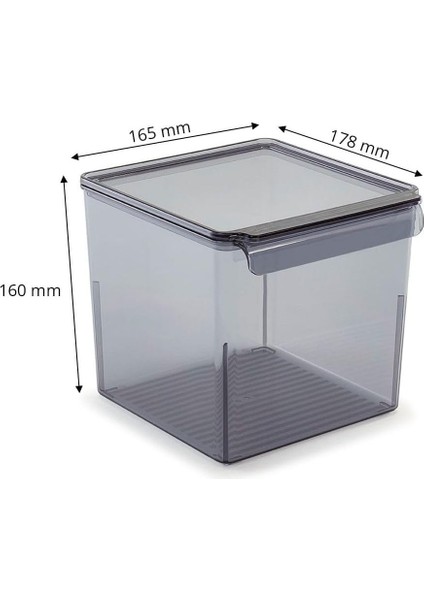 Kapaklı Banyo Mutfak Düzenleyici Şeffaf Siyah 165 * 178 * 160 mm M-E73-10-25 fırsatları