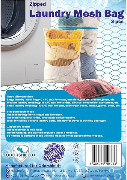 Fermuarlı Çamaşır Yıkama Filesi - Asker ve Bebek Için (3 Adet) fiyatları