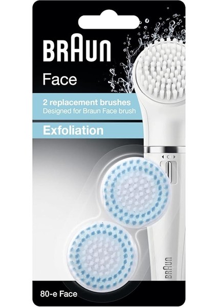 Face Yüz Temizleme Cihazı Yedek Fırça Başlığı Peeling Etkili 2'li Paket SE80-E 4210201121121
