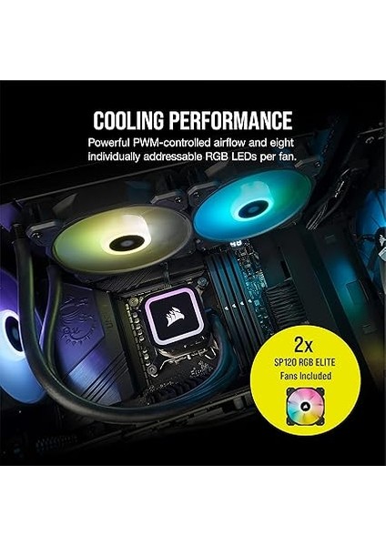 240MM H100X Rgb Elite Intel/amd Cpu Sıvı Soğutucu Siyah indirimleri