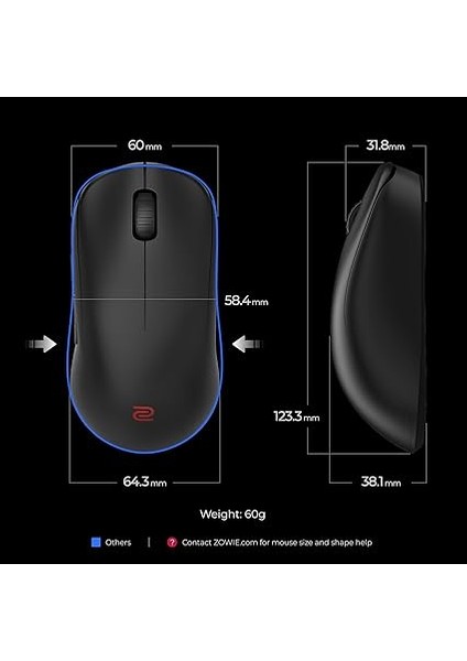 Zowıe U2-Dw Orta Boy 4K Simetrik Kablosuz E-Spor Oyuncu Mouse Gelişmiş Alıcı fiyatları
