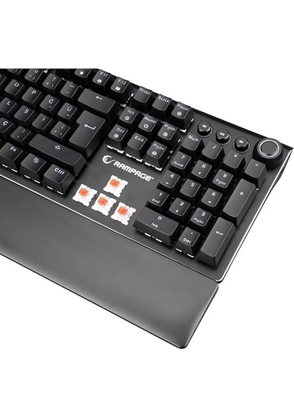 KB-R92 Thunder Red Switch Rgb Ledli Bilek Destekli Mekanik Gaming Oyuncu Klavye indirimleri